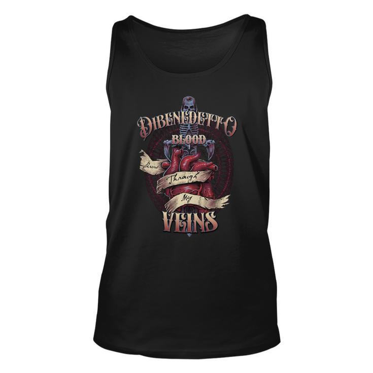 Dibenedetto Blood Runs Through My Veins Name Unisex Tank Top