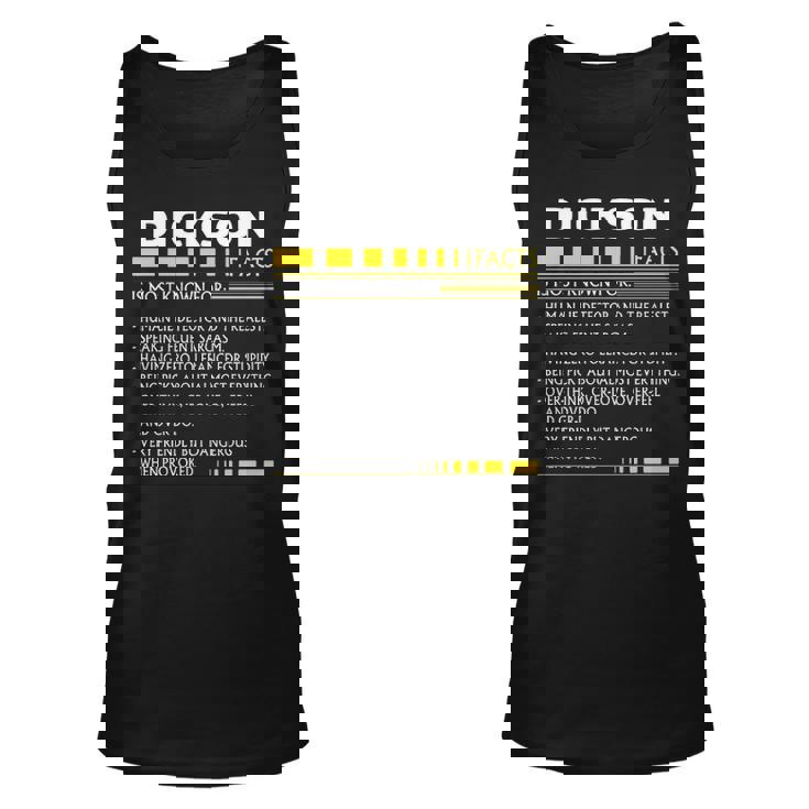 Dickson Name Gift   Dickson Facts V2 Unisex Tank Top