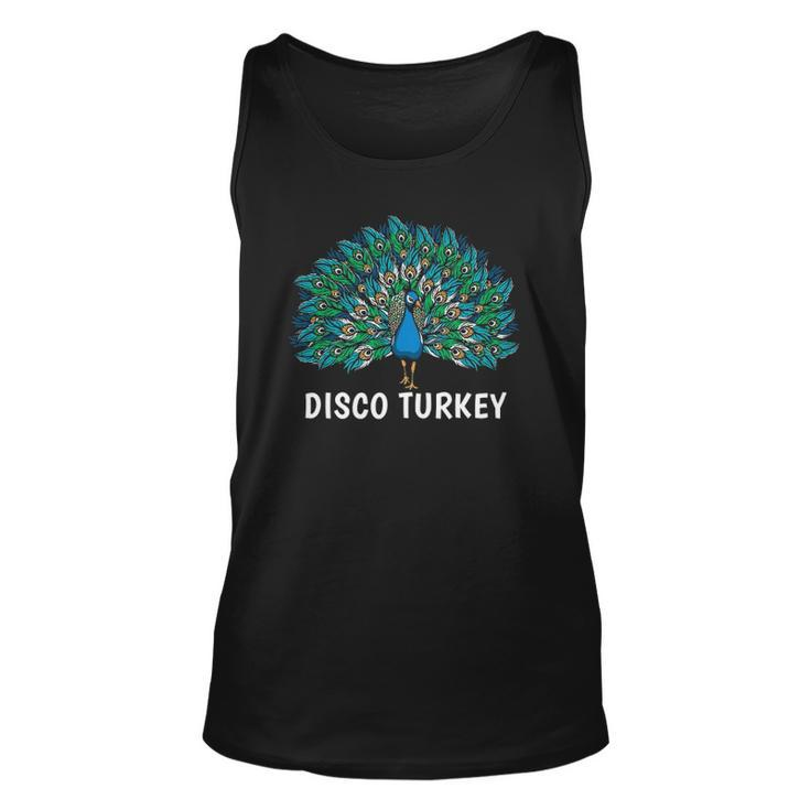 Disco Turkey Cute Peacock Design For Peacock Lover Unisex Tank Top