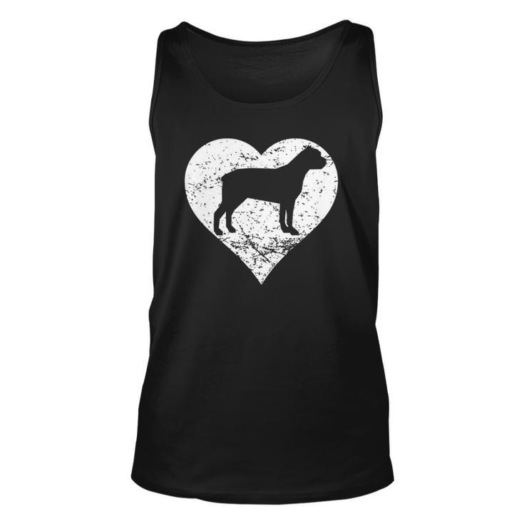 Distressed Cane Corso Heart Dog Owner Graphic  Unisex Tank Top
