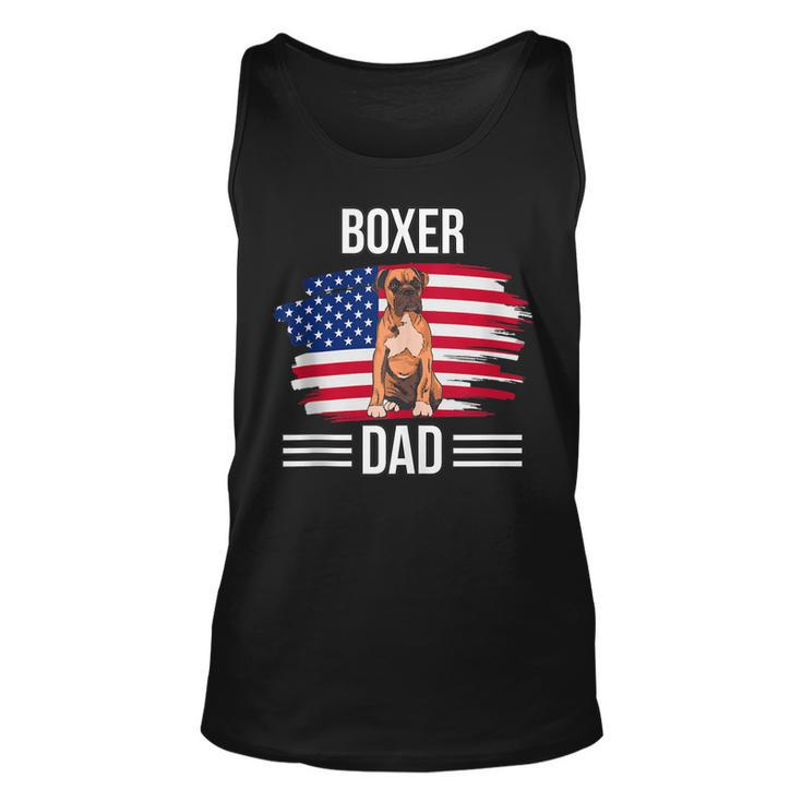 Dog Owner Us Flag 4Th Of July Fathers Day Boxer Dad  Unisex Tank Top