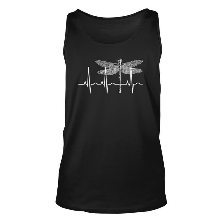 Womens Dragonfly For Women & Men Dragonfly Lover Heartbeat Tank Top