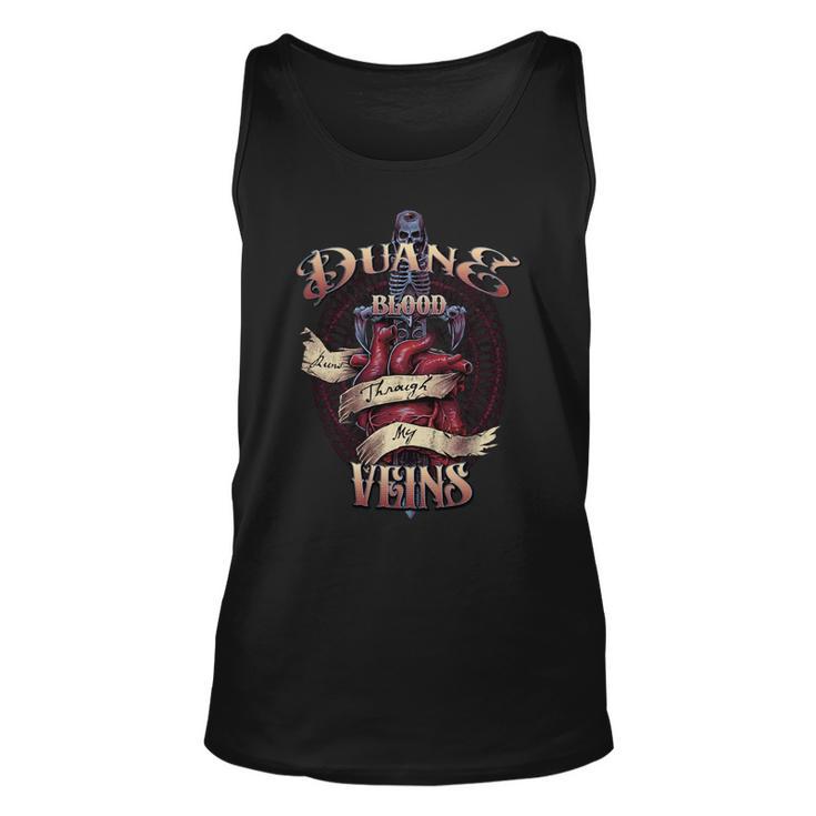 Duane Blood Runs Through My Veins Name Unisex Tank Top