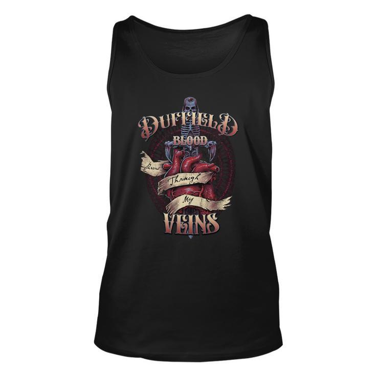 Duffield Blood Runs Through My Veins Name Unisex Tank Top