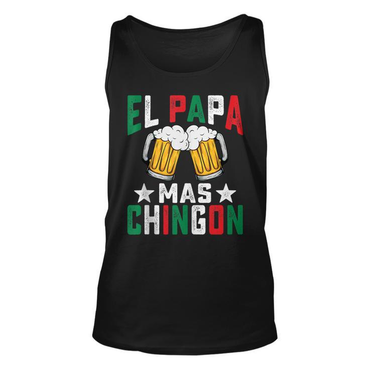 El Papa Mas Chingon Funny Mexican Dad Husband Regalo Flag  V2 Unisex Tank Top