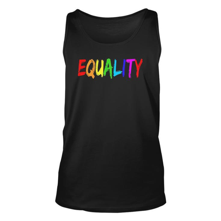 Equality Rainbow Flag  Lgbtq Rights Tee Unisex Tank Top