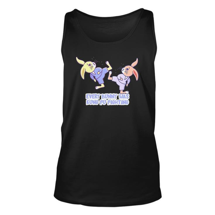 Womens Every Bunny Was Kung Fu Fighting Easter Rabbit Tank Top