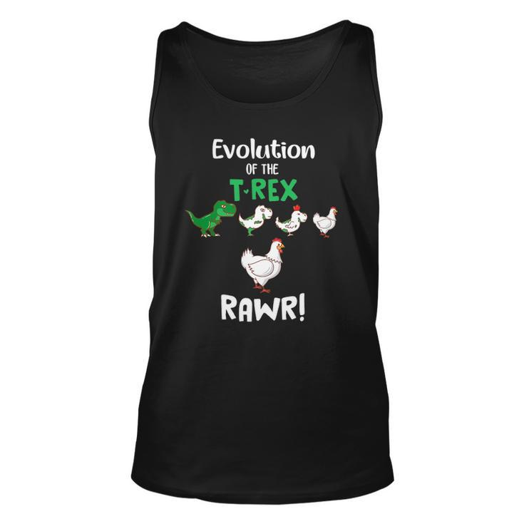 Evolution Of Therex Rawr Chicken Dinosaur Funny Gifts Unisex Tank Top