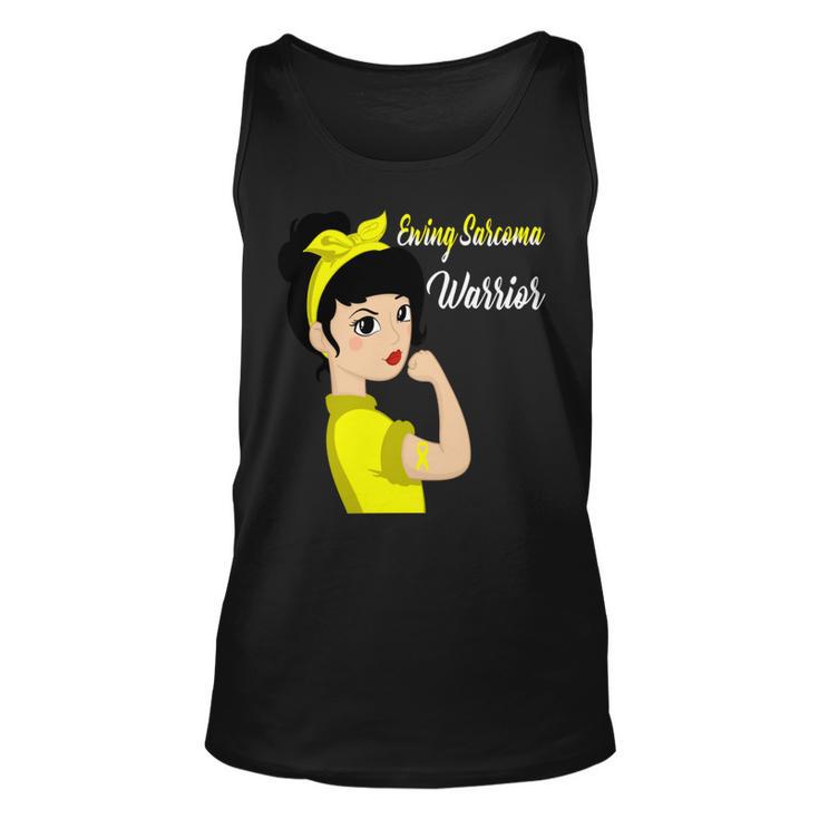 Ewings Sarcoma Warrior Strong Women  Yellow Women  Ewings Sarcoma  Ewings Sarcoma Awareness Unisex Tank Top