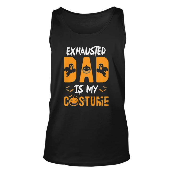 Exhausted Dad Is My Costume Mens Funny Halloween Gift Unisex Tank Top