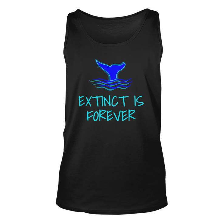 Extinct Is Forever Environmental Protection Whale Unisex Tank Top
