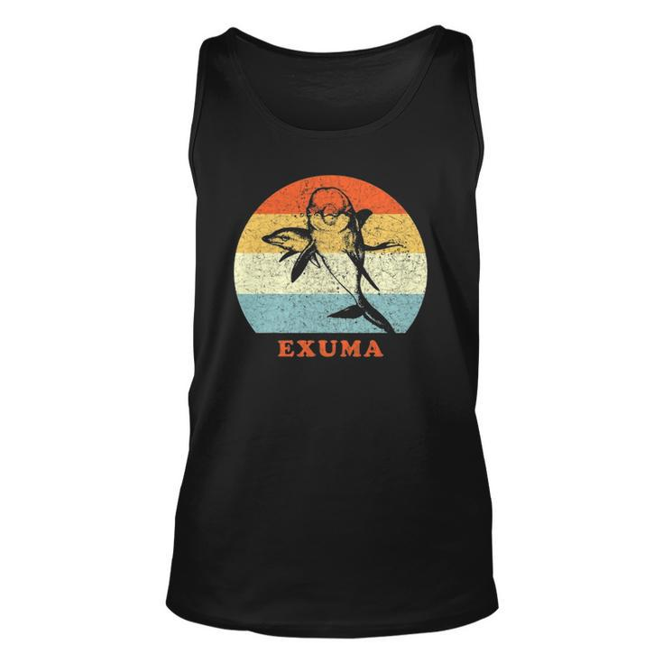 Exuma Bahamas Vintage Retro Dolphin Vacation Unisex Tank Top