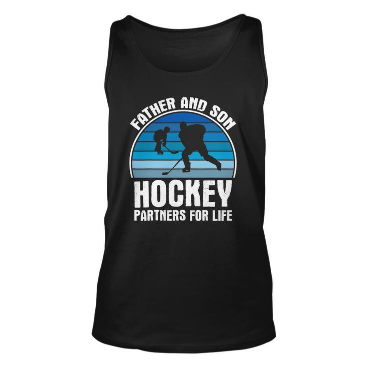 Father And Son Partners For Life Hockey Unisex Tank Top