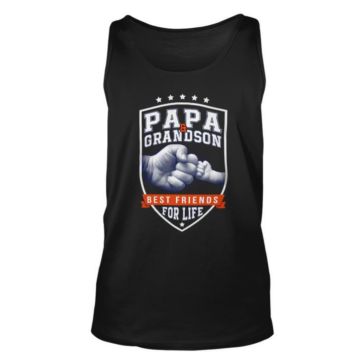 Father Grandpa Papa And Grandson Bestfor Day74 Family Dad Unisex Tank Top