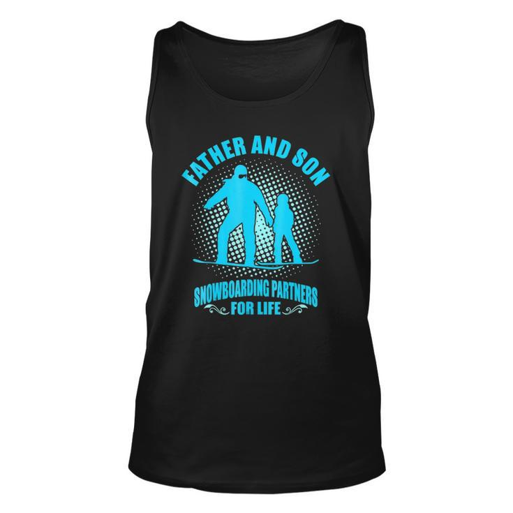 Father Son Snowboarding Partners For Life Fathers Day Unisex Tank Top