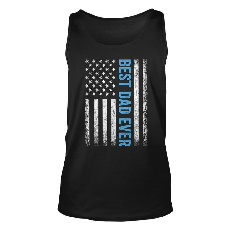 Fathers Day Best Dad Ever With Us American Flag  V2 Unisex Tank Top