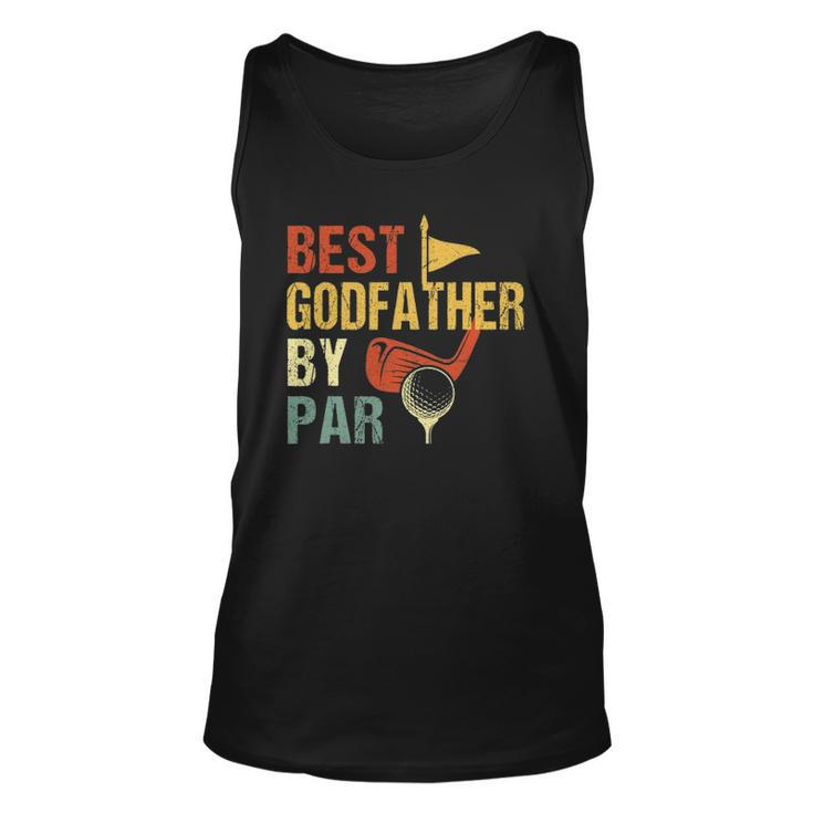 Fathers Day Best Godfather By Par Funny Golf Gift Unisex Tank Top