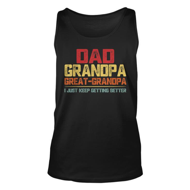 Fathers Day Gift From Grandkids Dad Grandpa Great Grandpa  Unisex Tank Top