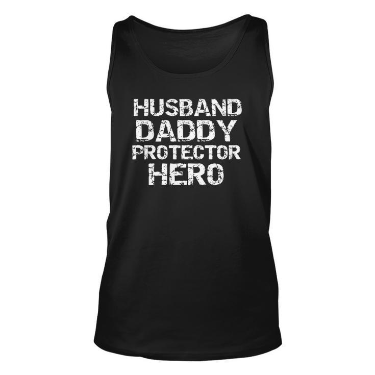 Fathers Day Gift From Wife Husband Daddy Protector Hero Unisex Tank Top