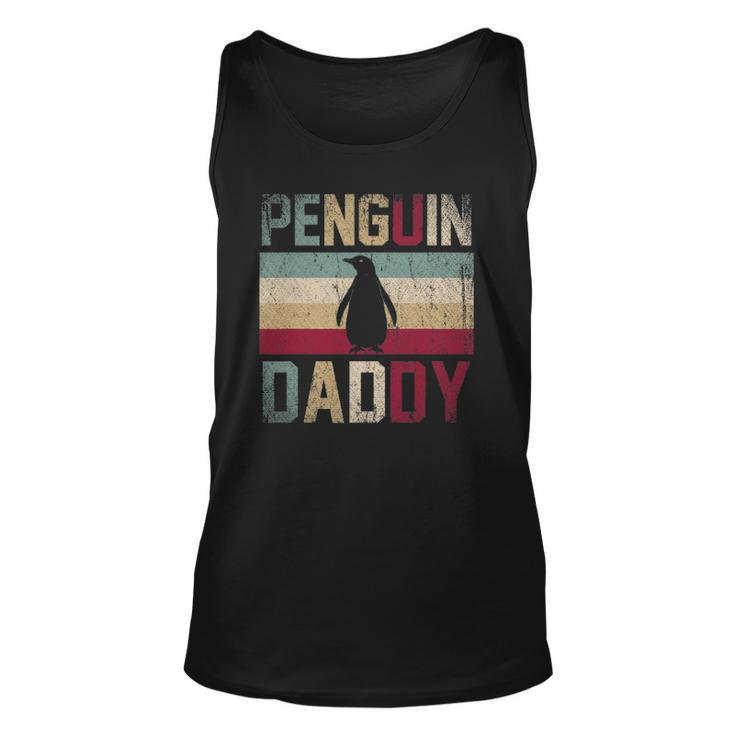 Fathers Day Gift Idea Animal Lover Dad Retro Penguin Unisex Tank Top
