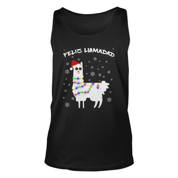 Feliz Llamadad Funny Lama Christmas Saying Alpaca Outfit Unisex Tank Top