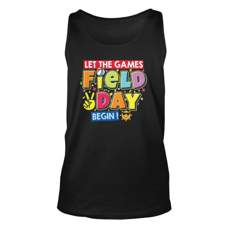 Field Day Let The Games Begin Kids Teachers Field Day 2022 Smile Face Tank Top