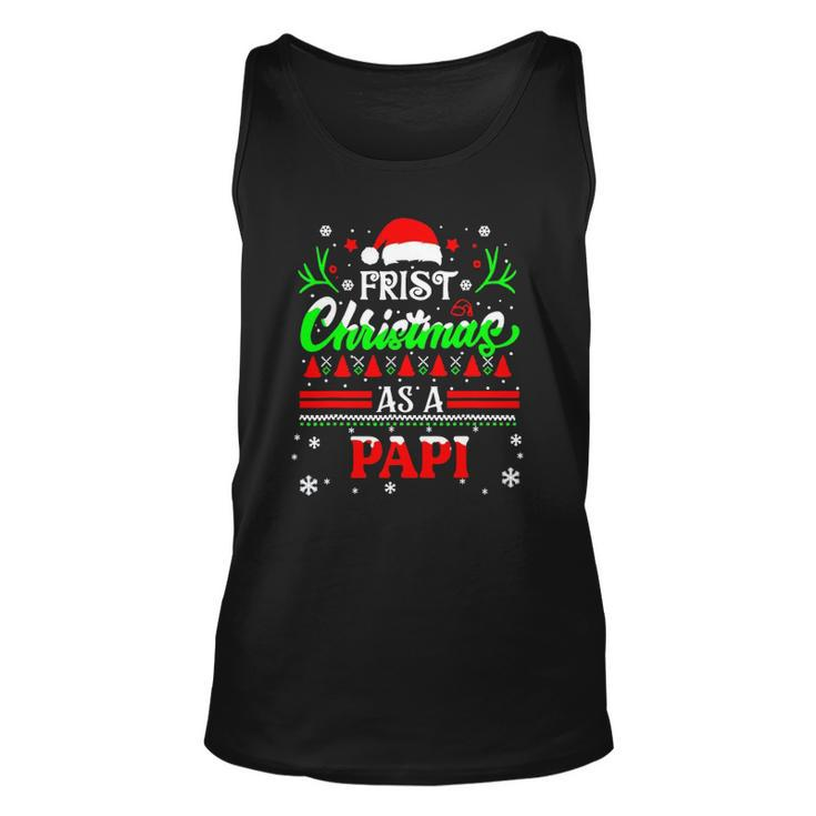 First Christmas As A Papi Unisex Tank Top