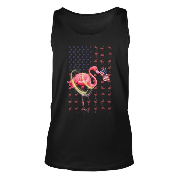 Flamingo American Usa Flag 4Th Of July Funny Patriotic   Unisex Tank Top