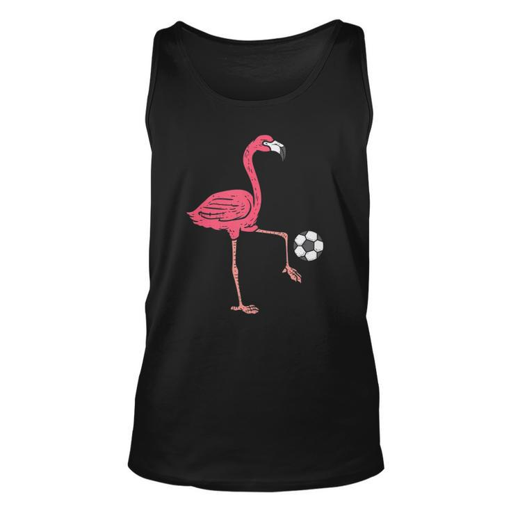Flamingo Playing Soccer Football Player Men Women Kids Unisex Tank Top