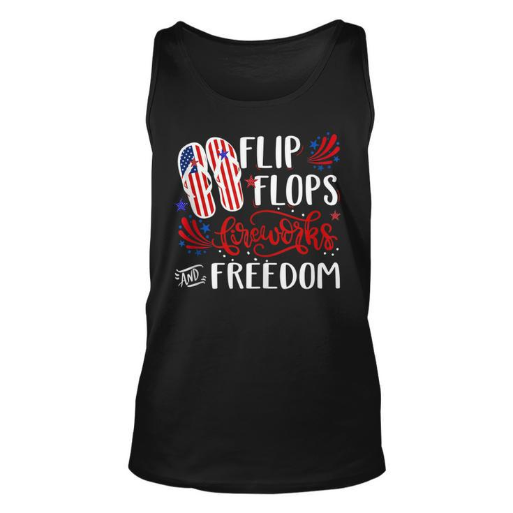Flip Flops Fireworks And Freedom 4Th Of July  V2 Unisex Tank Top
