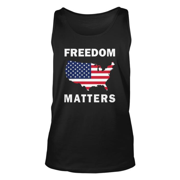 Freedom Matters American Flag Map Unisex Tank Top