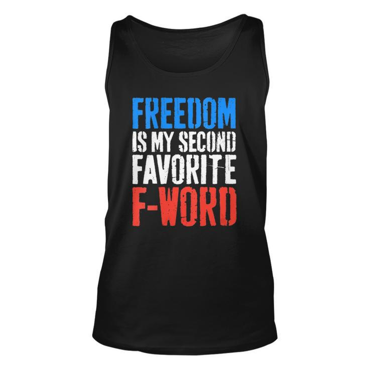 Womens Freedom Is My Second Favorite F-Word 4Th Of July V-Neck Tank Top