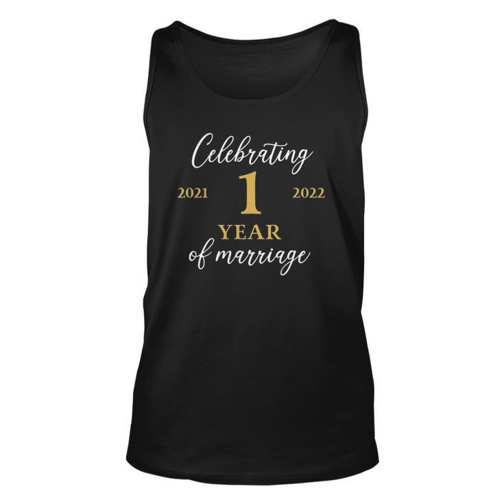 Funny 1 Year Of Marriage 2021 1St Wedding Anniversary Unisex Tank Top
