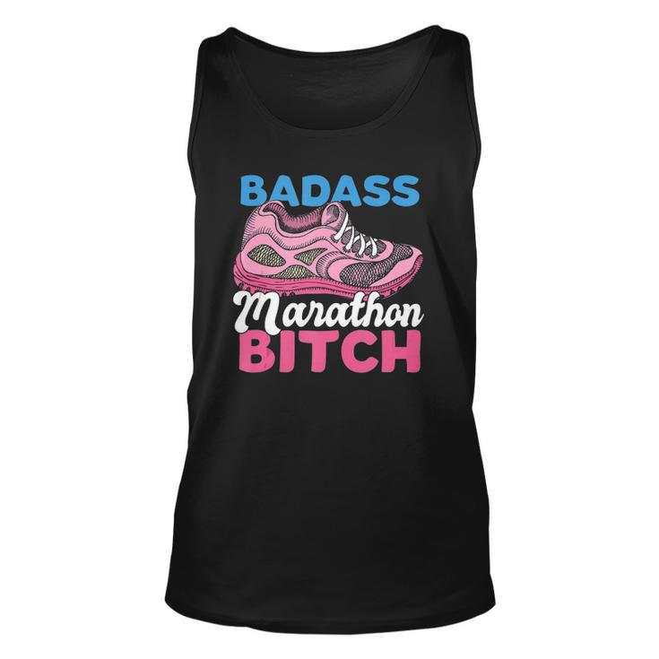 Funny Badass Marathon Bitch Long Distances Runner  Unisex Tank Top