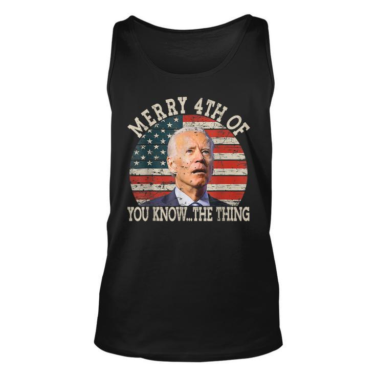 Funny Biden Dazed Merry 4Th Of You Know The Thing  Unisex Tank Top