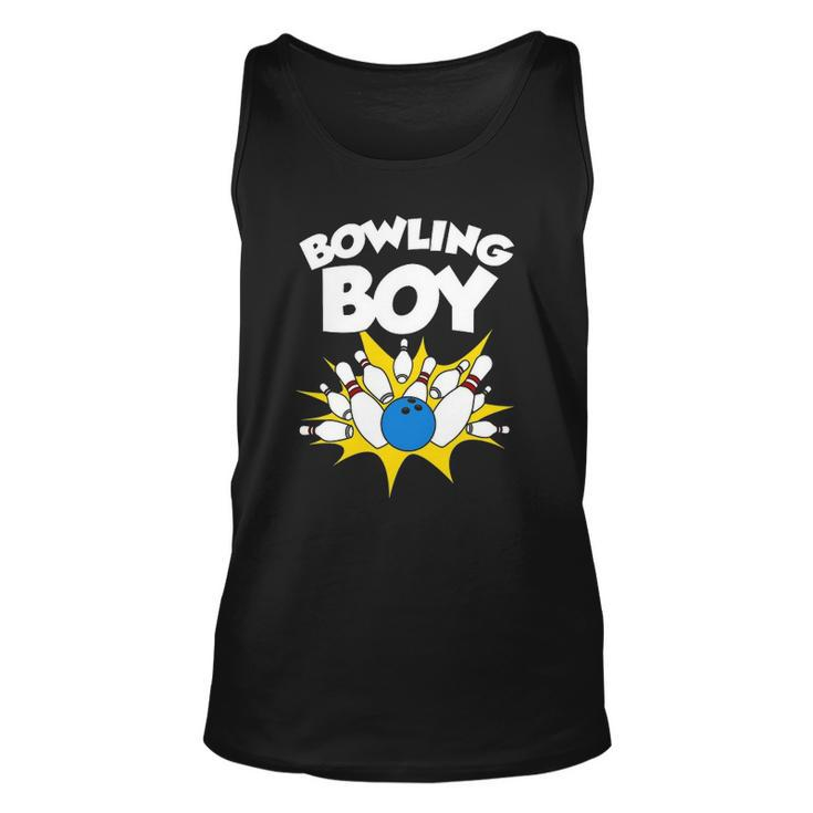 Funny Bowling Gift For Kids Cool Bowler Boys Birthday Party Unisex Tank Top