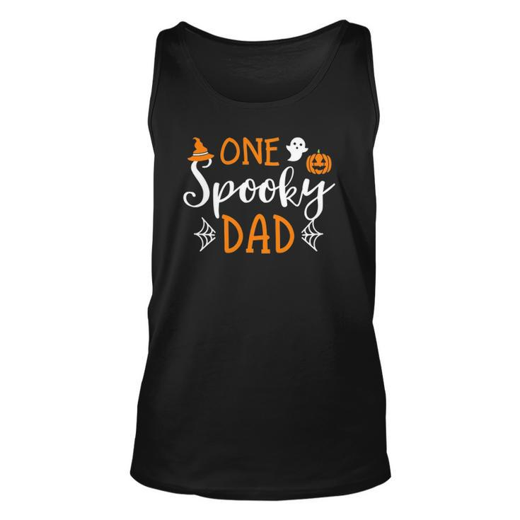 Funny Cute Matching Halloween Family S One Spooky Dad Unisex Tank Top
