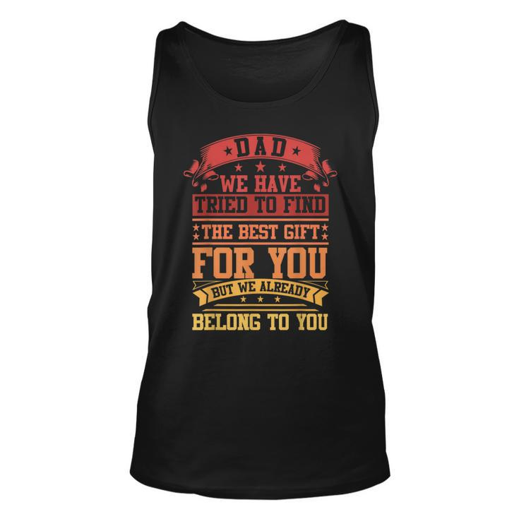 Funny Fathers Day Dad From Daughter Son Wife Kids For Daddy  Unisex Tank Top