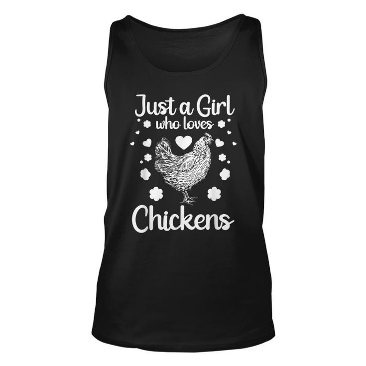 Funny Girl Chicken Design For Kids Women Mom Chicken Lover  Unisex Tank Top