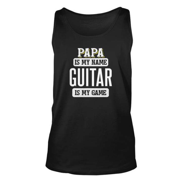 Funny Guitar Gift For Papa Fathers Day Unisex Tank Top