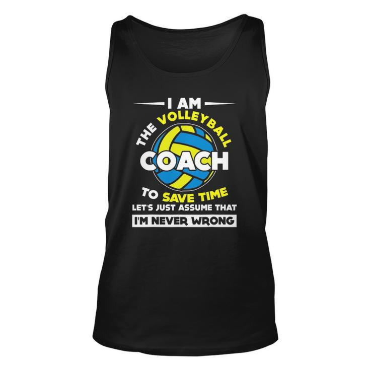 Funny I Am The Volleyball Coach Sports Gift Unisex Tank Top