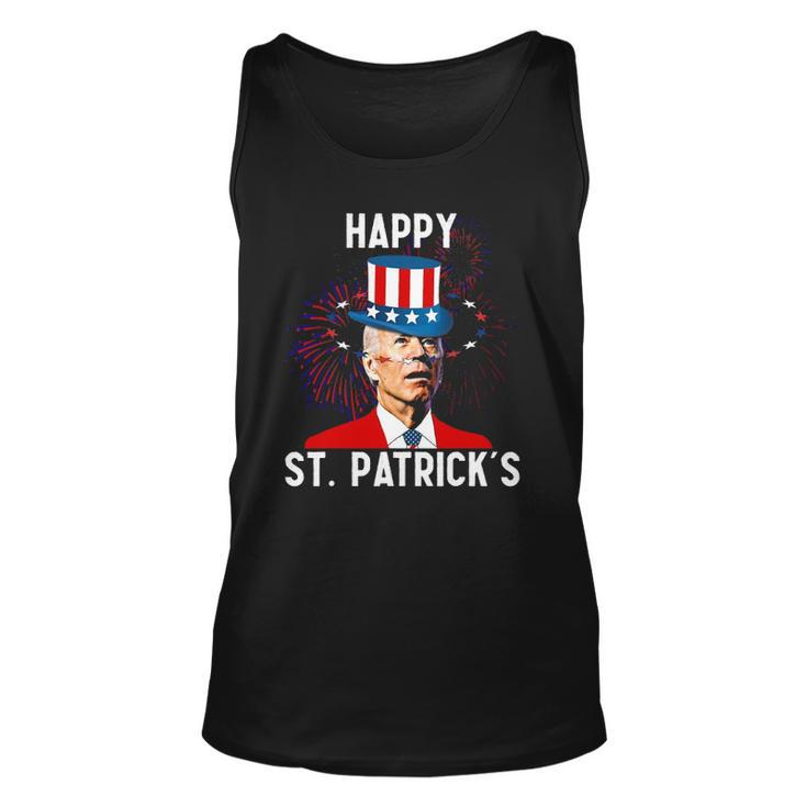 Funny Joe Biden Confused St Patricks Day For Fourth Of July Unisex Tank Top