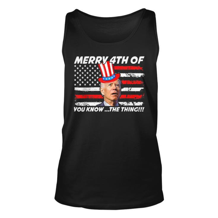 Funny Joe Biden Dazed Merry 4Th Of You Know The Thing  Unisex Tank Top