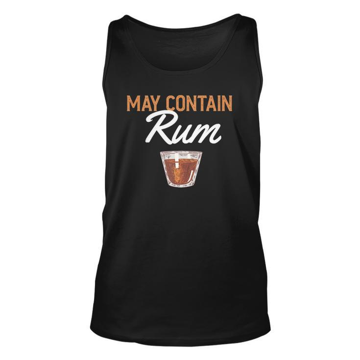 Funny May Contain Rum Drink Alcoholic Beverage Rum Unisex Tank Top