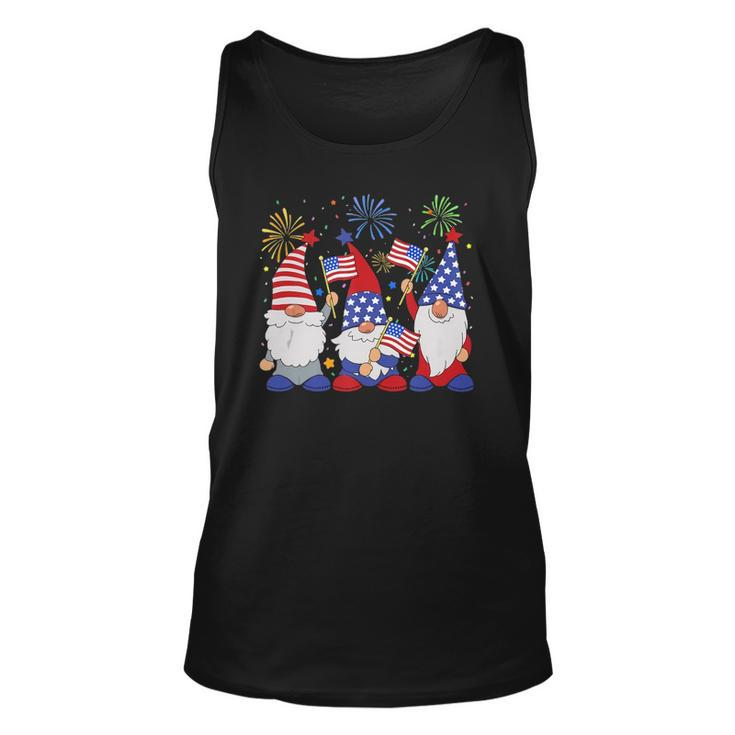 Funny Patriotic Usa American Gnomes 4Th Of July  Unisex Tank Top