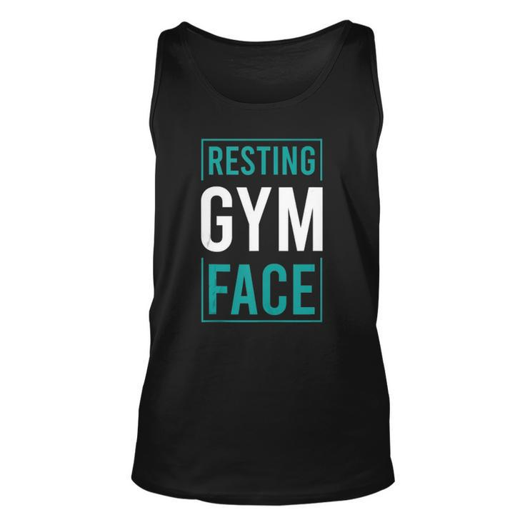 Funny Saying Resting Gym Face Unisex Tank Top