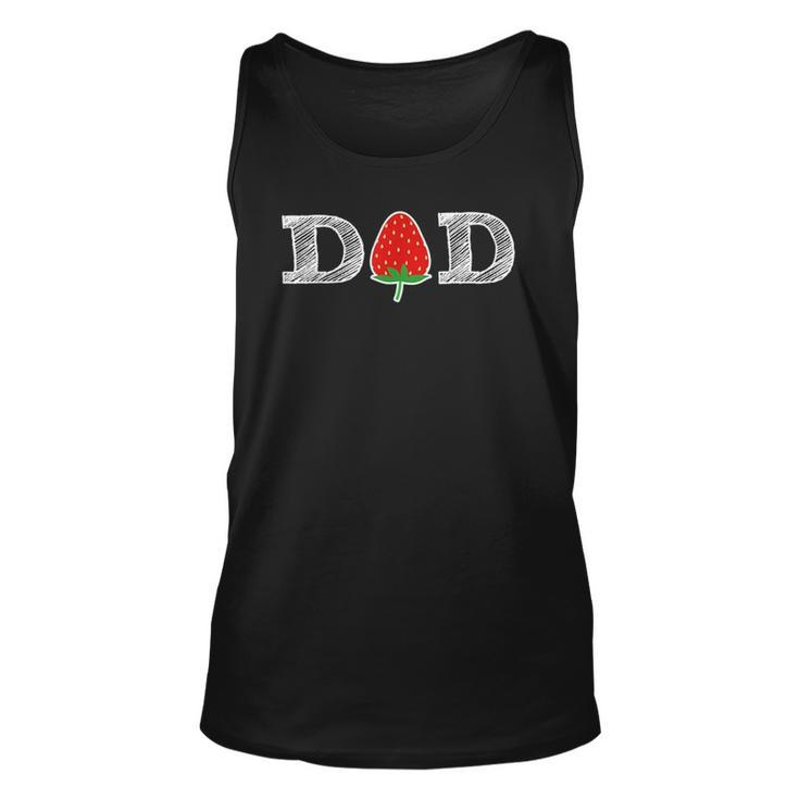 Funny Strawberry Dad Fruit Berry Fathers Day Unisex Tank Top