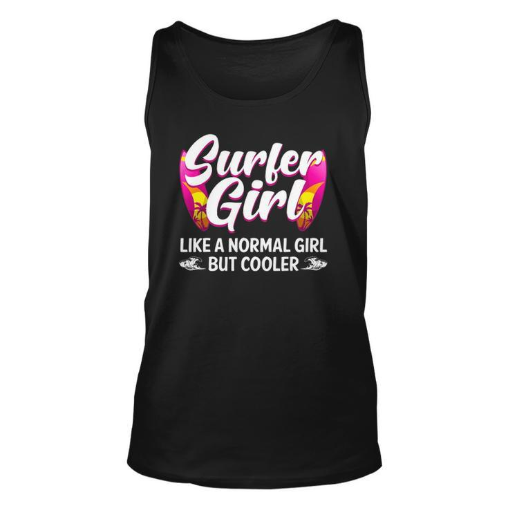 Funny Surfer Girl Design For Surfing Women Kids Surf Lovers Unisex Tank Top