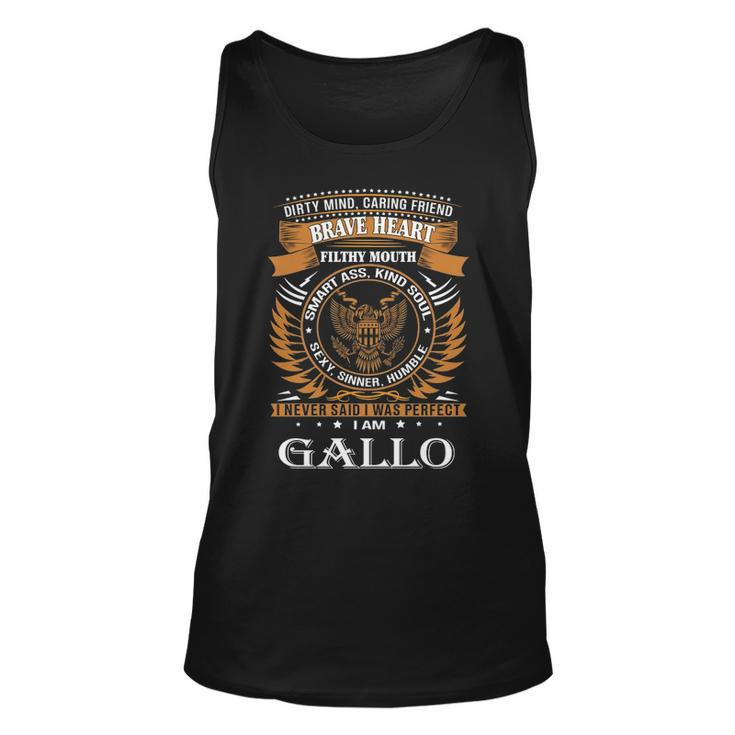 Gallo Name Gift   Gallo Brave Heart Unisex Tank Top