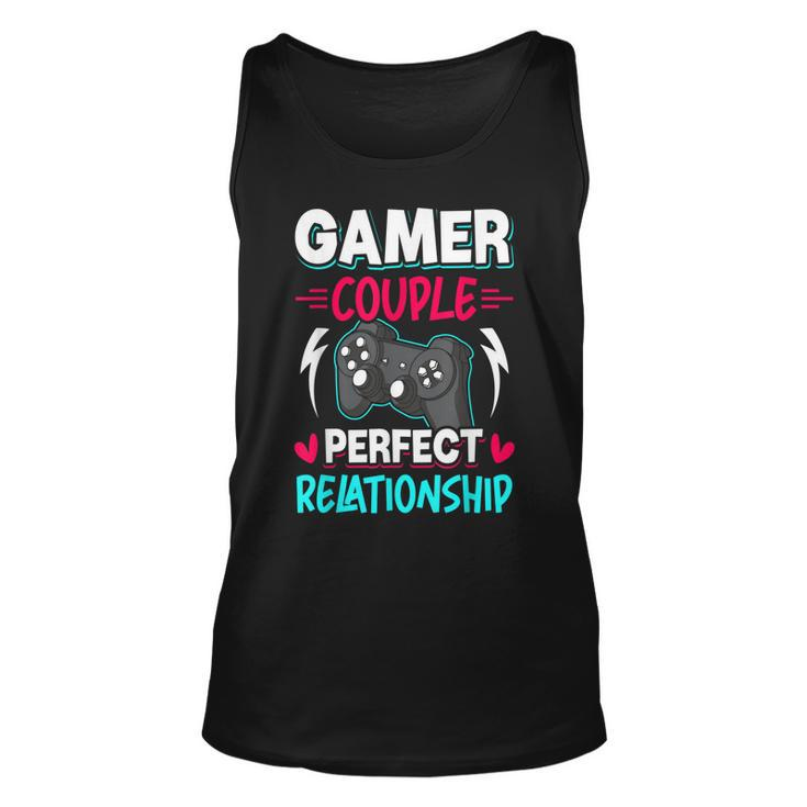 Gamer Couple Perfect Relationship Video Gamer Gaming  Unisex Tank Top